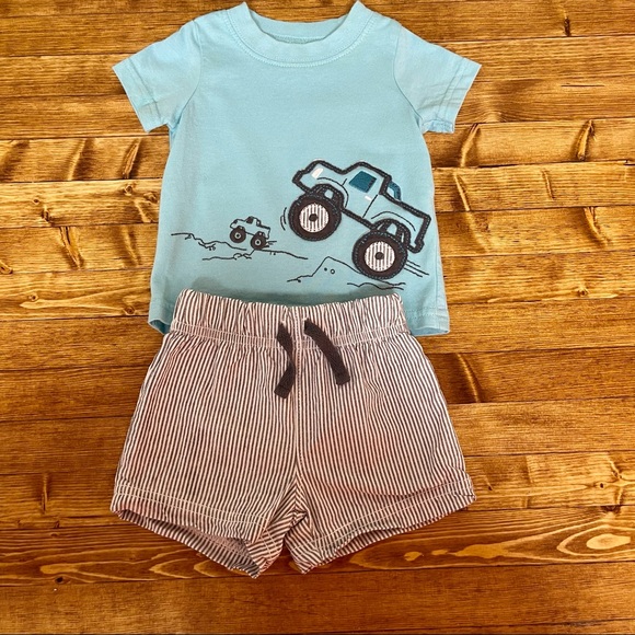 Carter’s Infant Boy Construction and Monster Truck Outfits - Picture 2 of 16